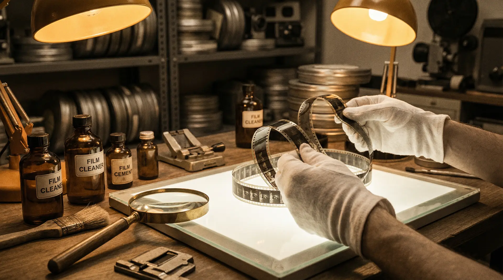 修复师手记 - 经典 老汉推车 胶片修复工作台